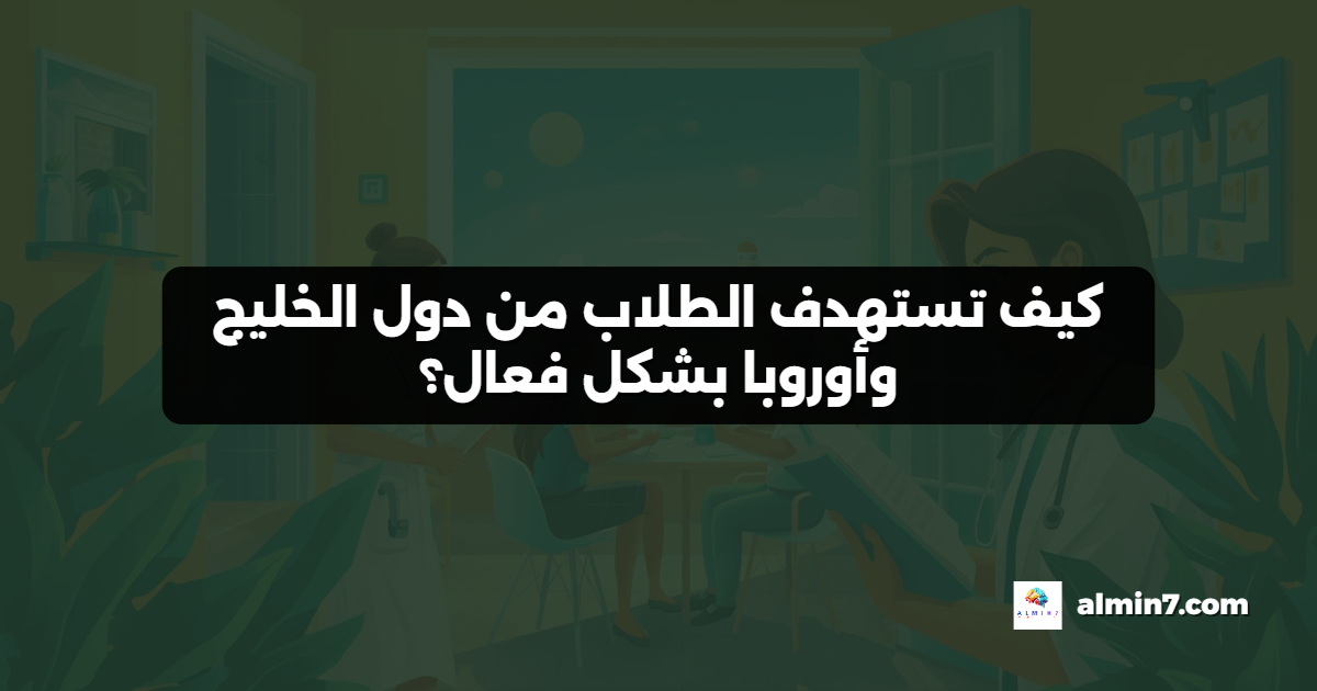 كيف تستهدف الطلاب من دول الخليج وأوروبا بشكل فعال؟