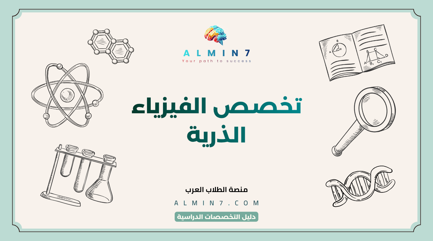 تخصص الفيزياء الذرية canva